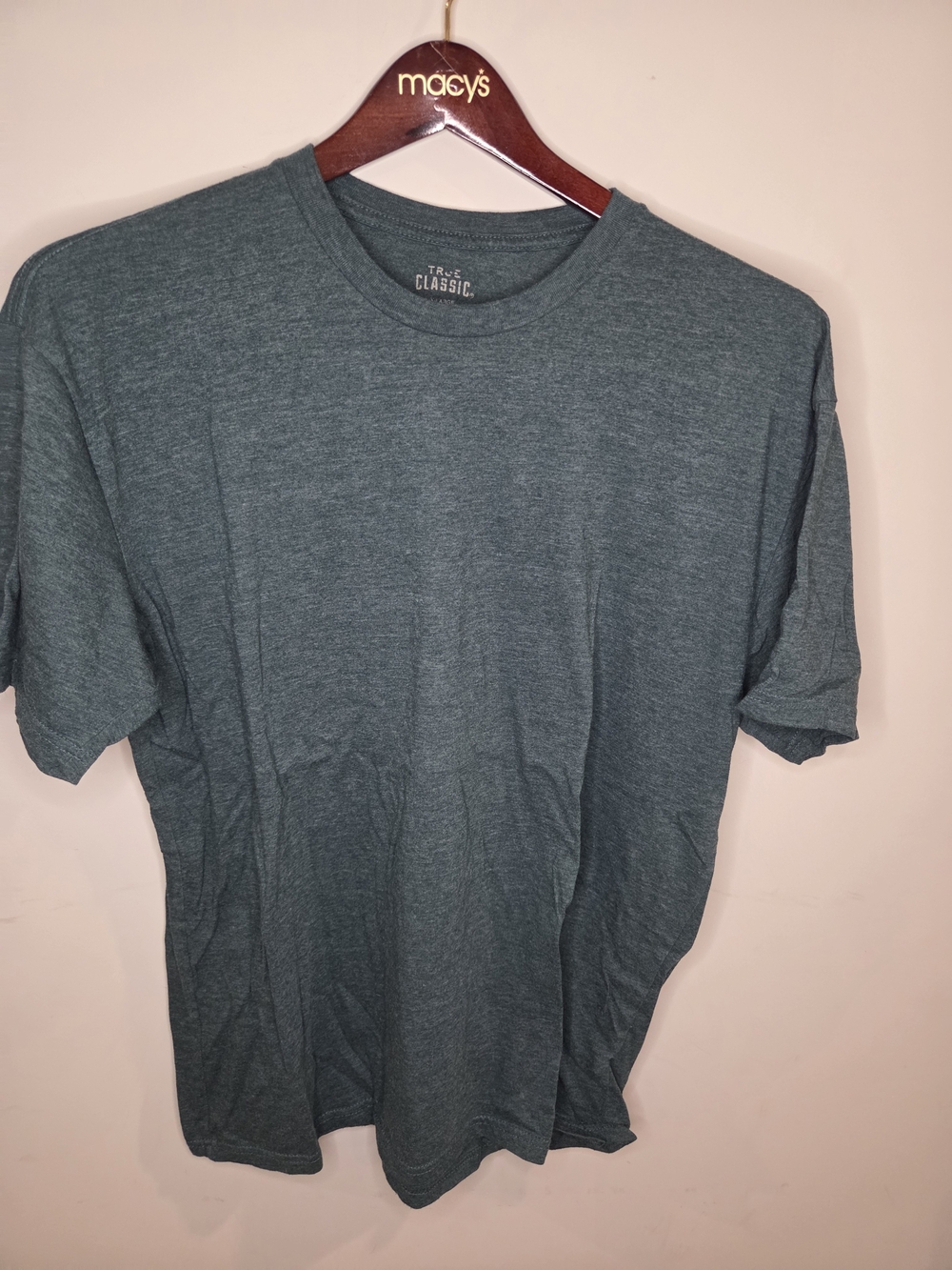Men's Classic Crewneck Tee in Heather Forest Green
